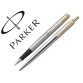 Juego parker duo jotter acero gt boligrafo + pluma