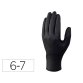 Guantes deltaplus de nitrilo desechable negro caja de 100 unidades talla 6-7