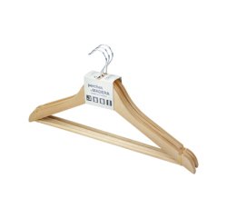 Percha rozenbal madera natural barnizada pack de 3 unidades