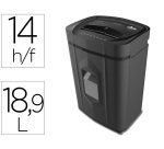 Destructora de documentos q-connect kf17109 seguridad p4capacidad de corte 14 hojas clips grapas tarjetas y cd