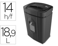 Destructora de documentos q-connect kf17109 seguridad p4capacidad de corte 14 hojas clips grapas tarjetas y cd