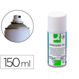 Aceite lubricante q-connect en spray para destructora de documentos bote de 150 ml