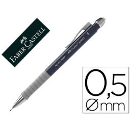 Portaminas faber castell 0,5 mm apollo retractil color azul oscuro