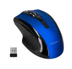 Ratón q-connect óptico inalámbrico 1000 dpi receptor usb 2,4 ghz azul