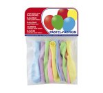 Globo 100% latex biodegradable pastel claro bolsa de 10 unidades colores surtidos