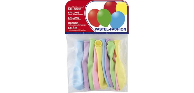 Globo 100% latex biodegradable pastel claro bolsa de 10 unidades colores surtidos