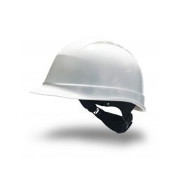 Casco faru de proteccion polietileno con ruleta y atalaje 6 puntos ventilado color blanco