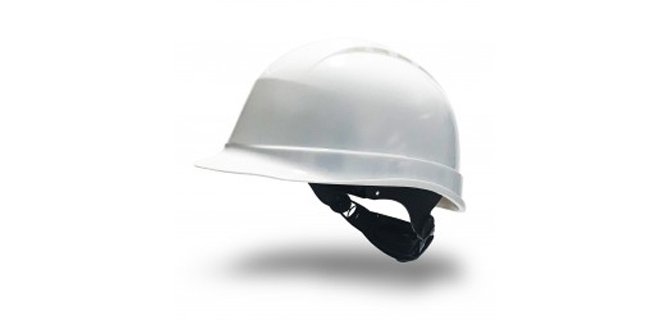 Casco faru de proteccion polietileno con ruleta y atalaje 6 puntos ventilado color blanco