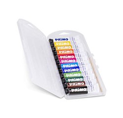 Tempera primo en tubo aluminio de 12 ml blister plastico 12 colores surtidos