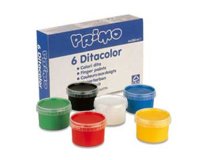 Pintura de dedos primo 250 g caja de 6 unidades colores surtidos