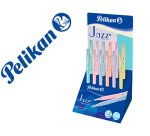 Boligrafo pelikan jazz pastel expositor de 12 unidades colores surtidos
