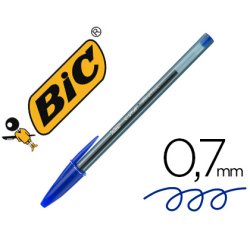 Boligrafo bic cristal ultrafine punta forma aguja 0,7 mm azul