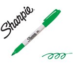 Rotulador sharpie permanente punta fina verde