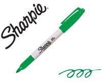 Rotulador sharpie permanente punta fina verde