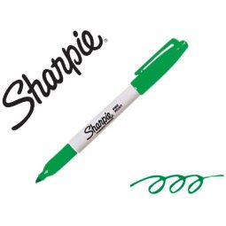 Rotulador sharpie permanente punta fina verde