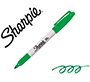 Rotulador sharpie permanente punta fina verde