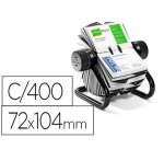Tarjetero duraclip visifix rotatorio 200 fundas para 400 tarjetas 72x104 mm incluye separador az