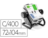 Tarjetero duraclip visifix rotatorio 200 fundas para 400 tarjetas 72x104 mm incluye separador az