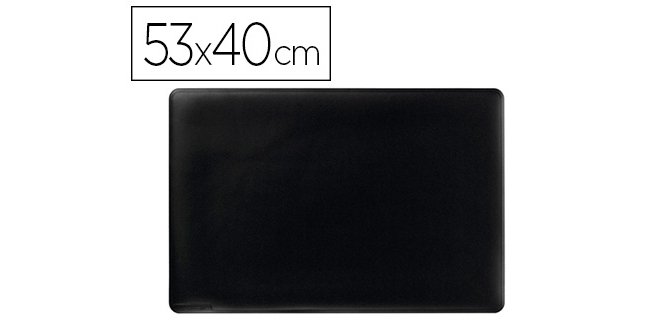 Vade sobremesa durable polipropileno antideslizante contorneado color negro 53x40 cm