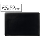 Vade sobremesa durable negro antideslizante contorneado 65x52 cm