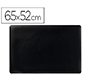 Vade sobremesa durable negro antideslizante contorneado 65x52 cm
