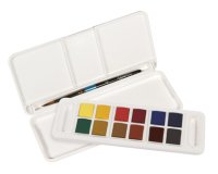 Acuarela daler rowney aquafine travel set con pincel caja de 12 colores surtidos