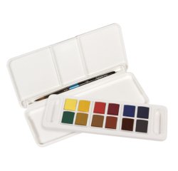 Acuarela daler rowney aquafine travel set con pincel caja de 12 colores surtidos