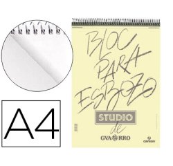 Bloc dibujo esbozo canson din a4 microperforado 21x29,7 cm 100 hojas grano fino 90 gr/m2
