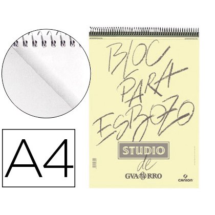Bloc dibujo esbozo canson din a4 microperforado 21x29,7 cm 100 hojas grano fino 90 g