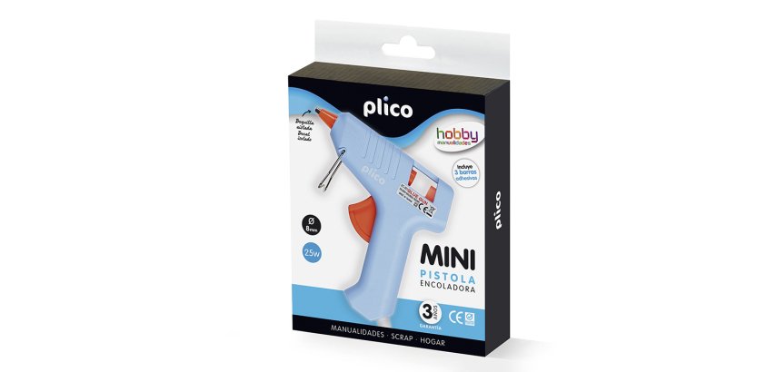 Pistola de silicona caliente mini plico 25 w