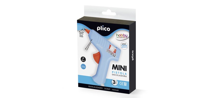 Pistola de silicona caliente mini plico 25 w