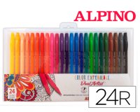 Rotulador alpino dual artist color experience estuche de 24 unidades colores surtidos