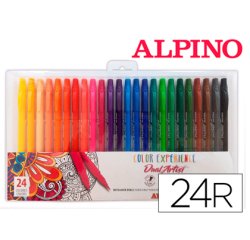 Rotulador alpino dual artist color experience estuche de 24 unidades colores surtidos