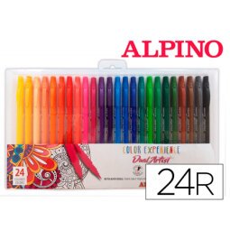 Rotulador alpino dual artist color experience estuche de 24unidades colores surtidos