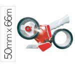 Portarrollos q-connect + 2 cintas de embalaje 66 m x 50 mm 