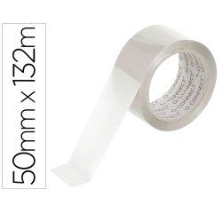 Cinta adhesiva polipropileno transparente 45 micras q-connect 132 m x 50 mm 