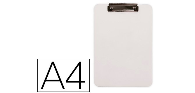 Portanotas q-connect plastico din a4 blanco 2,5mm