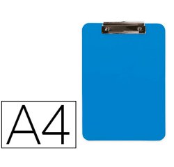 Portanotas q-connect plastico din a4 celeste 2,5mm