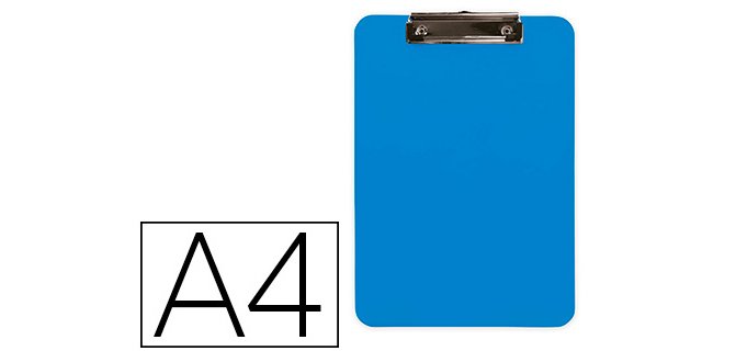 Portanotas q-connect plastico din a4 celeste 2,5mm