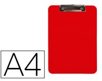 Portanotas q-connect plastico din a4 rojo 2,5mm