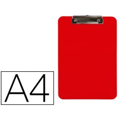 Portanotas q-connect plastico din a4 rojo 2,5mm