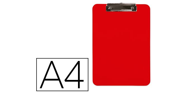 Portanotas q-connect plastico din a4 rojo 2,5mm