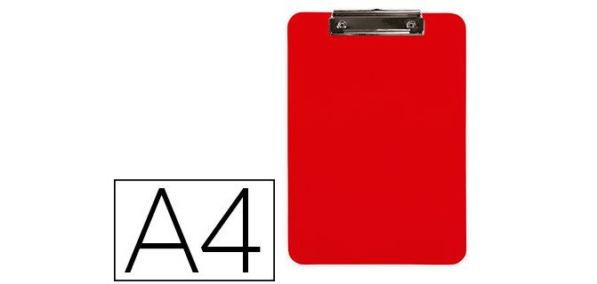 Portanotas q-connect plastico din a4 rojo 2,5mm