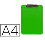 Portanotas q-connect plastico din a4 verde 2,5mm