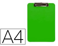 Portanotas q-connect plastico din a4 verde 2,5mm