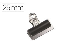 Pinza metalica q-connect pala fija 25 mm caja de 10 unidades