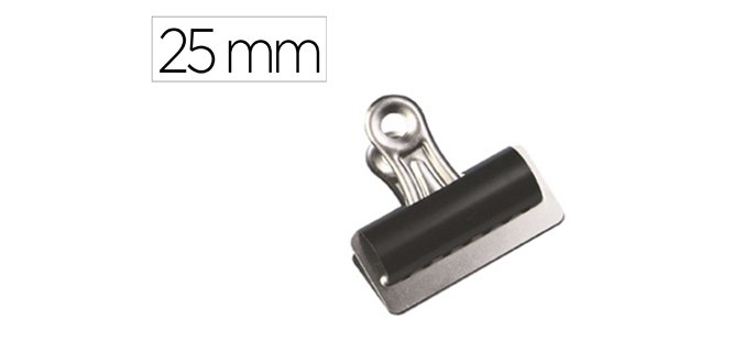 Pinza metalica q-connect pala fija 25 mm caja de 10 unidades