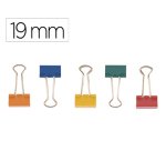 Pinza metalica q-connect reversible n.1 19 mm caja de 10 unidades colores surtidos