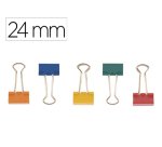 Pinza metalica q-connect reversible n.2 24 mm caja de 10 unidades colores surtidos