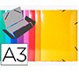 Carpeta exacompta iderama gomas carton 600 gr tres solapas din a3 colores surtidos